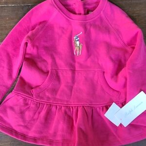 Ralph Lauren Kids Pink Peplum Top
